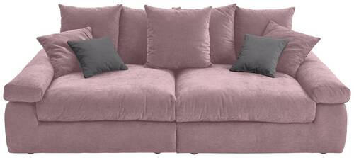 BIGSOFA Feincord Anthrazit, Rosa  - Anthrazit/Schwarz, Design, Kunststoff/Textil (260/90/140cm) - Carryhome