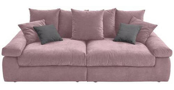 BIGSOFA Feincord Rosa, Anthrazit  - Anthrazit/Schwarz, Design, Kunststoff/Textil (260/90/140cm) - Carryhome