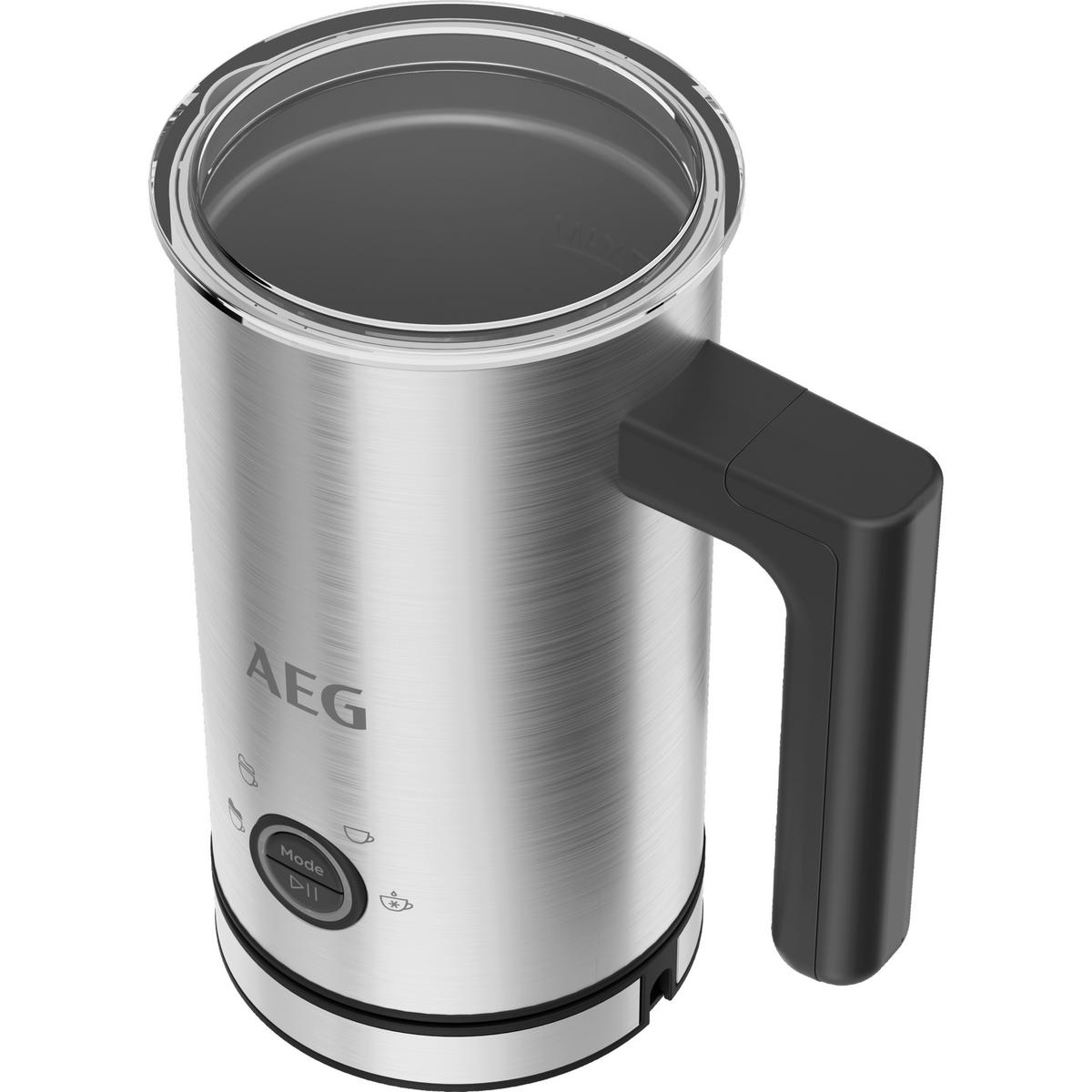 MILCHSCHÄUMER   - Edelstahlfarben, Basics, Metall (16,2/19,4/10,8cm) - AEG