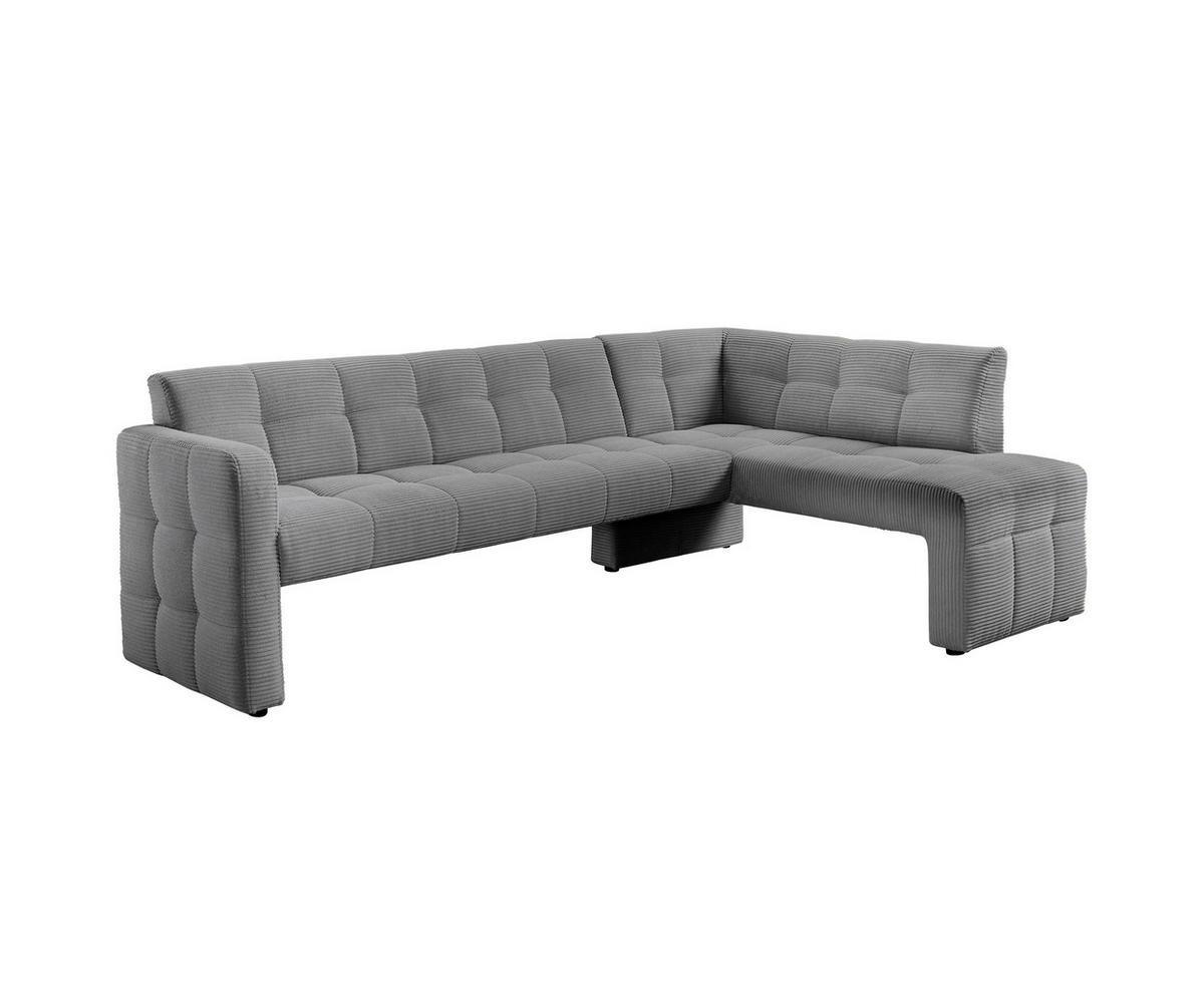KLUPA KUTNA  svijetlo siva  drvo, tekstil, drvni materijal      - svijetlo siva/crna, Moderno, drvni materijal/drvo (245/157cm) - Livetastic