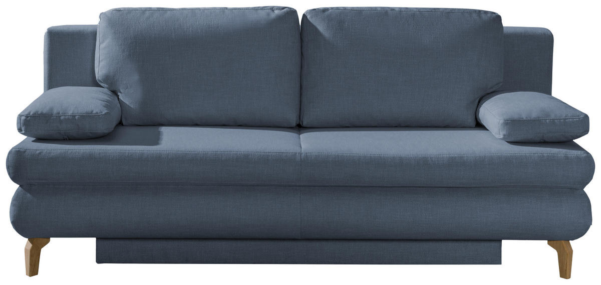 KANAPÉÁGY textil szürke  - króm/szürke, Design, textil/fém (200/91/92cm) - Novel
