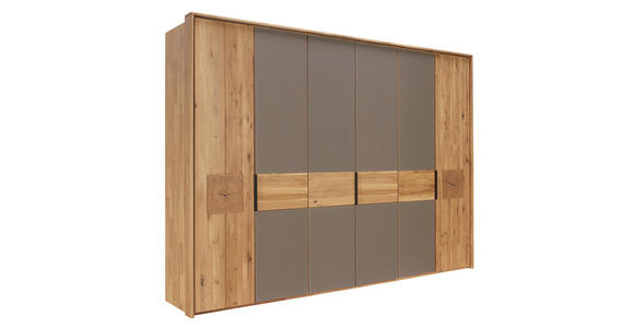 DREHTÜRENSCHRANK in furniert, massiv, Sperrholz Wildeiche Eichefarben - Eichefarben/Braun, Natur, Holz/Holzwerkstoff (301.9/223.3/62cm) - Valnatura