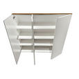 SCHUHSCHRANK 121/111/33 cm  - Eichefarben/Weiß, Design, Holzwerkstoff (121/111/33cm) - Moderano