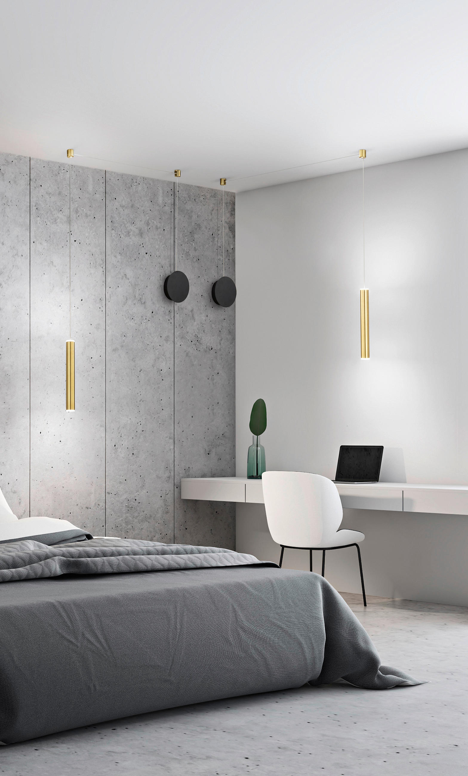 LED-PENDELLEUCHTE Prado 3,7/500 cm   - Messingfarben/Schwarz, Design, Metall (3,7/500cm) - Fabas Luce