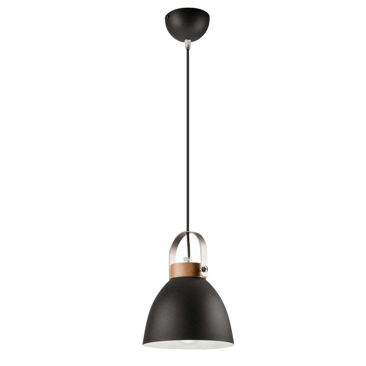 PENDELLEUCHTE 18/18/81 cm  - Graphitfarben, KONVENTIONELL, Holz/Metall (18/18/81cm)