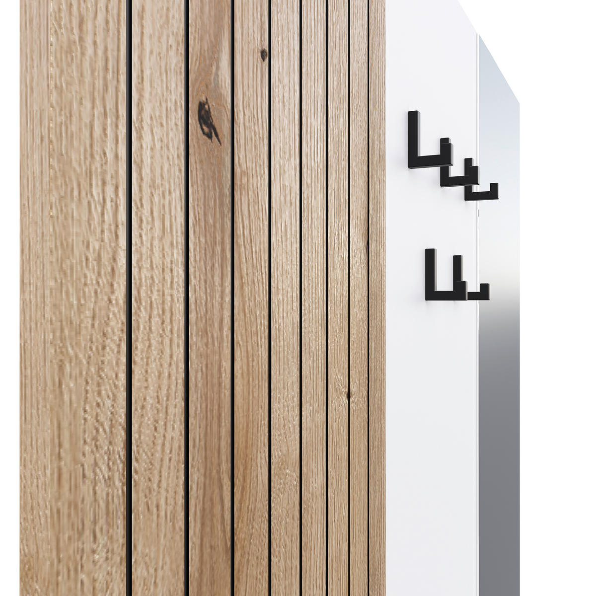 ŠATNA, 120/200/36,6 cm - bílá/barvy dubu, Konvenční, kompozitní dřevo (120/200/36,6cm) - Carryhome