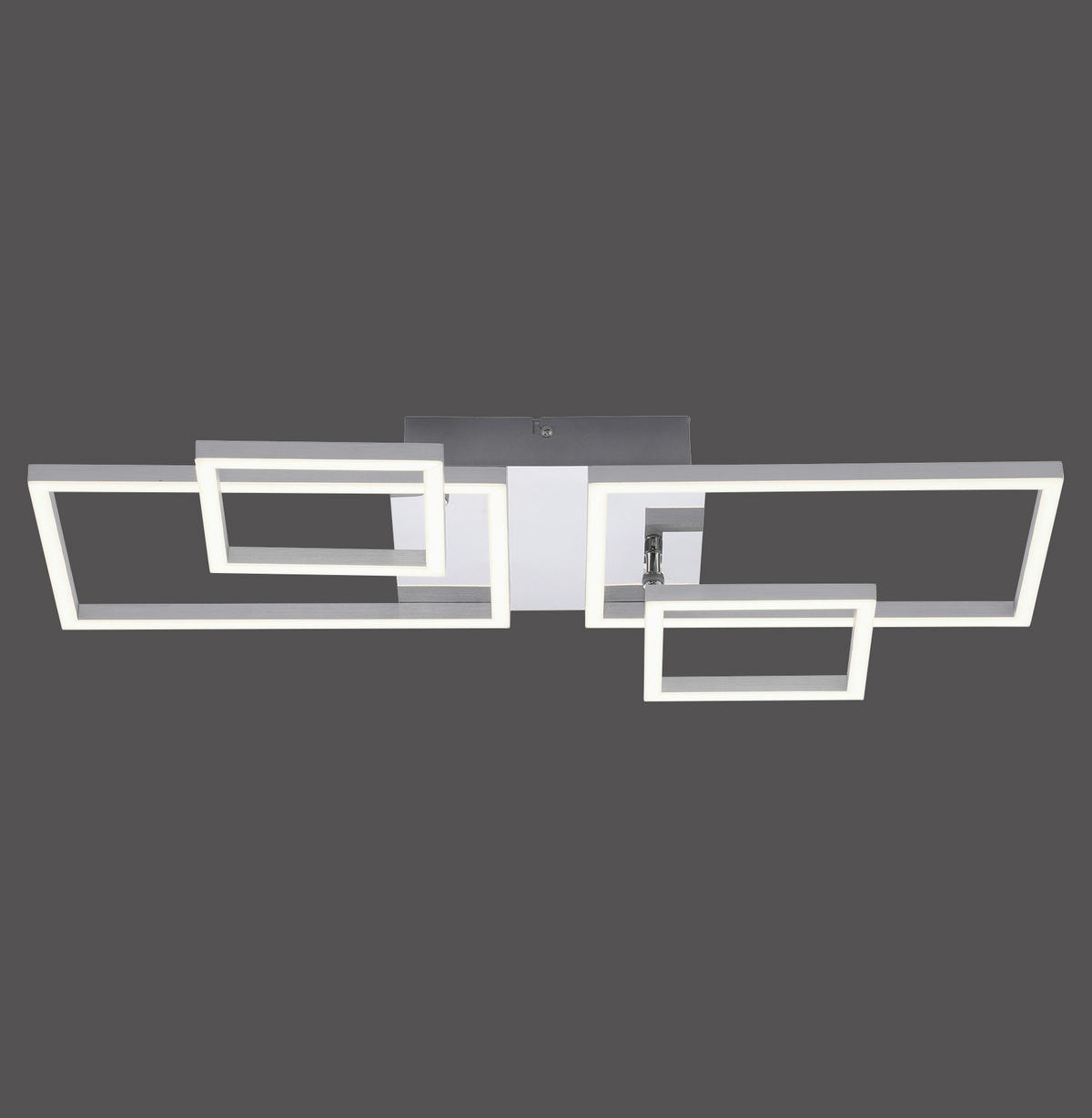 LED-DECKENLEUCHTE Iven 65/75/33,8 cm   - Alufarben/Nickelfarben, Basics, Kunststoff/Metall (65/75/33,8cm)