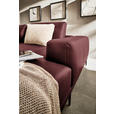 ECKSOFA  in Echtleder Bordeaux  304/201 cm  - Bordeaux/Schwarz, Design, Leder/Metall (304/201cm) - Belluti