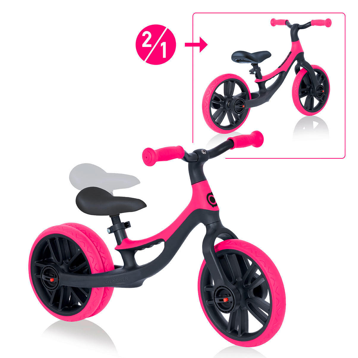 LAUFRAD GO BIKE ELITE DUO 2IN1 - Pink, LIFESTYLE, Kunststoff (79/42/48cm) - GLOBBER