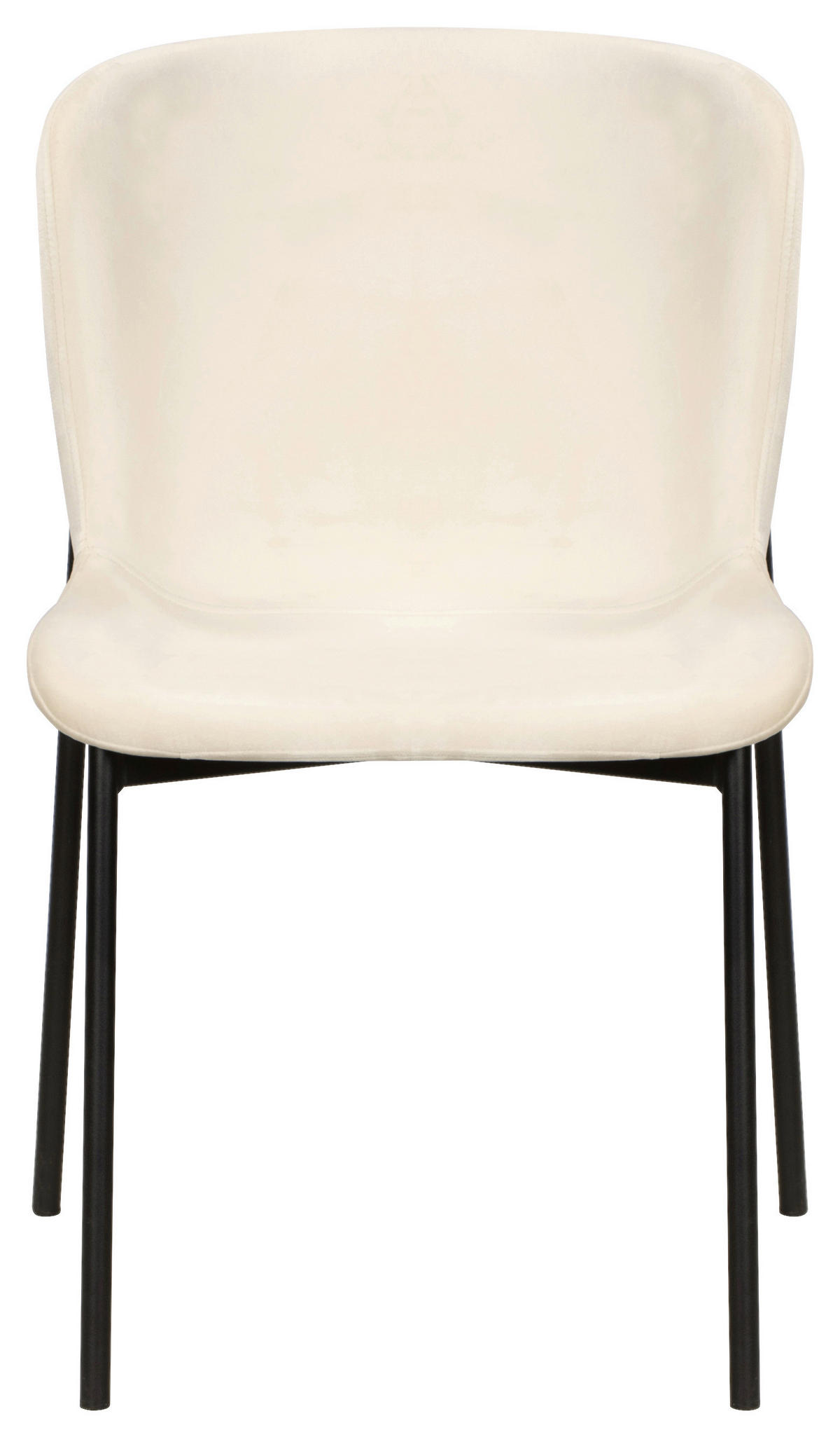 STUHL   Samt  Schwarz, Beige  - Beige/Schwarz, MODERN, Textil/Metall (52/79/49cm) - Livetastic