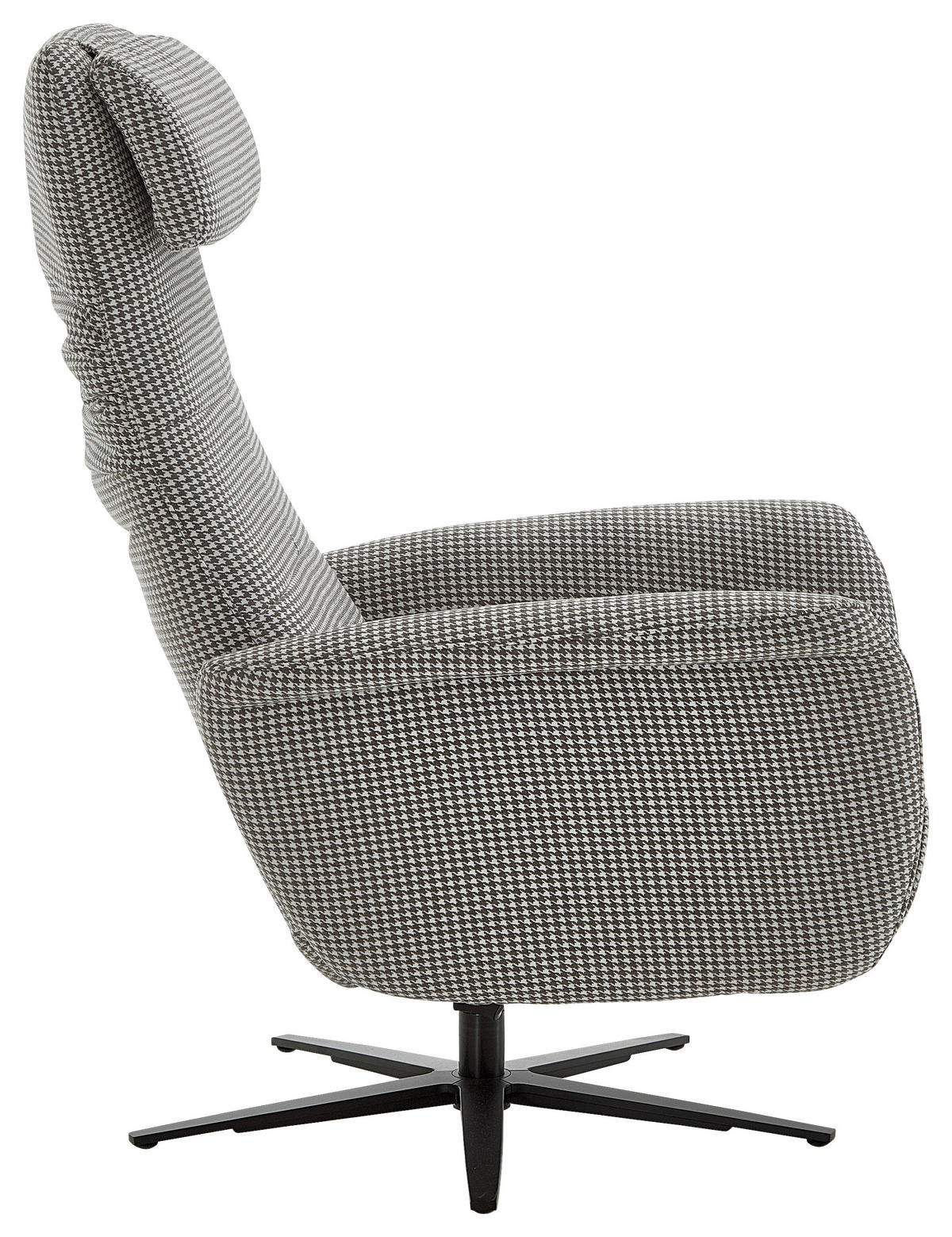 RELAXSESSEL in Textil Grau, Schwarz, Silberfarben  - Silberfarben/Schwarz, Design, Textil/Metall (78/88-177/82cm) - Valdera