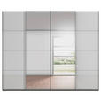 SCHWEBETÜRENSCHRANK 271/223/68 cm 4-türig Graphitfarben, Grau  - Chromfarben/Graphitfarben, Design, Glas/Holzwerkstoff (271/223/68cm) - Novel