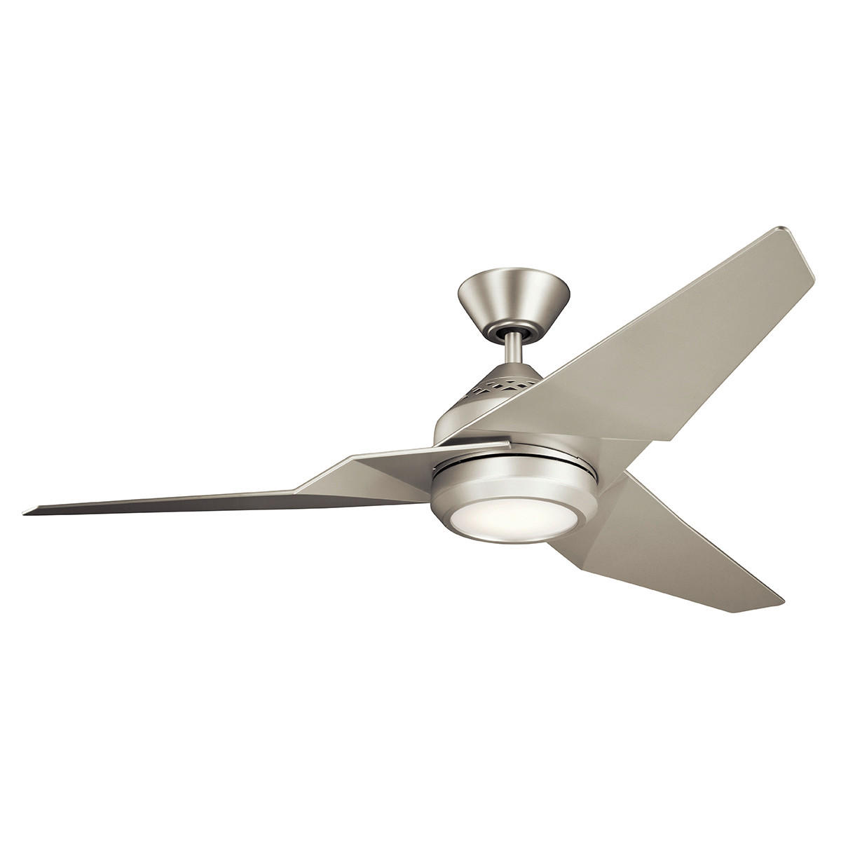 Ventilator mit Beleuchtung Jade 152/35 cm  - Silberfarben/Nickelfarben, Basics, Kunststoff/Metall (152/35cm) - Elstead Lighting