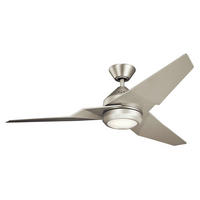 Ventilator mit Beleuchtung Jade 152/35 cm  - Silberfarben/Nickelfarben, Basics, Kunststoff/Metall (152/35cm) - Elstead Lighting