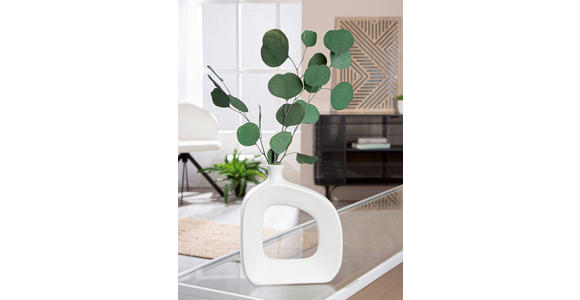 DEKOVASE  - Weiß, Trend, Keramik (20/17,5/5cm) - Ambia Home