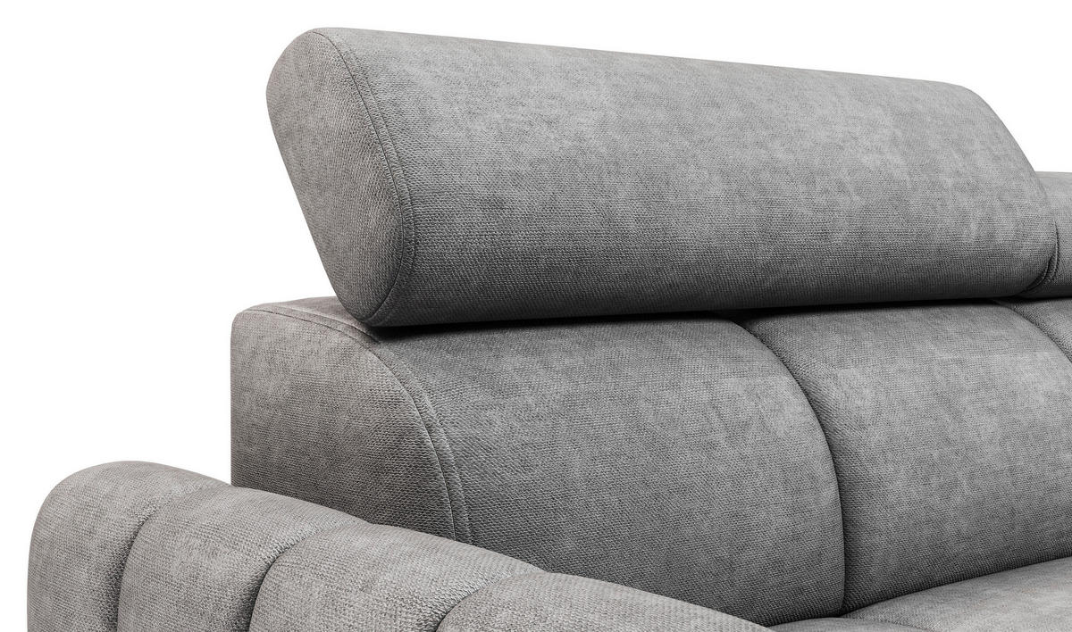 SCHLAFSOFA Flachgewebe Grau  - Schwarz/Grau, KONVENTIONELL, Textil/Metall (227/86-100/99cm) - Milino