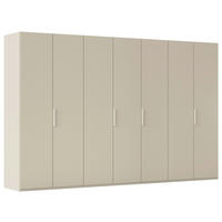 DREHTÜRENSCHRANK 350/235/61 cm,  in Champagner, 7-türig  - Champagner, Basics, Holzwerkstoff/Metall (350/235/61cm) - Novel