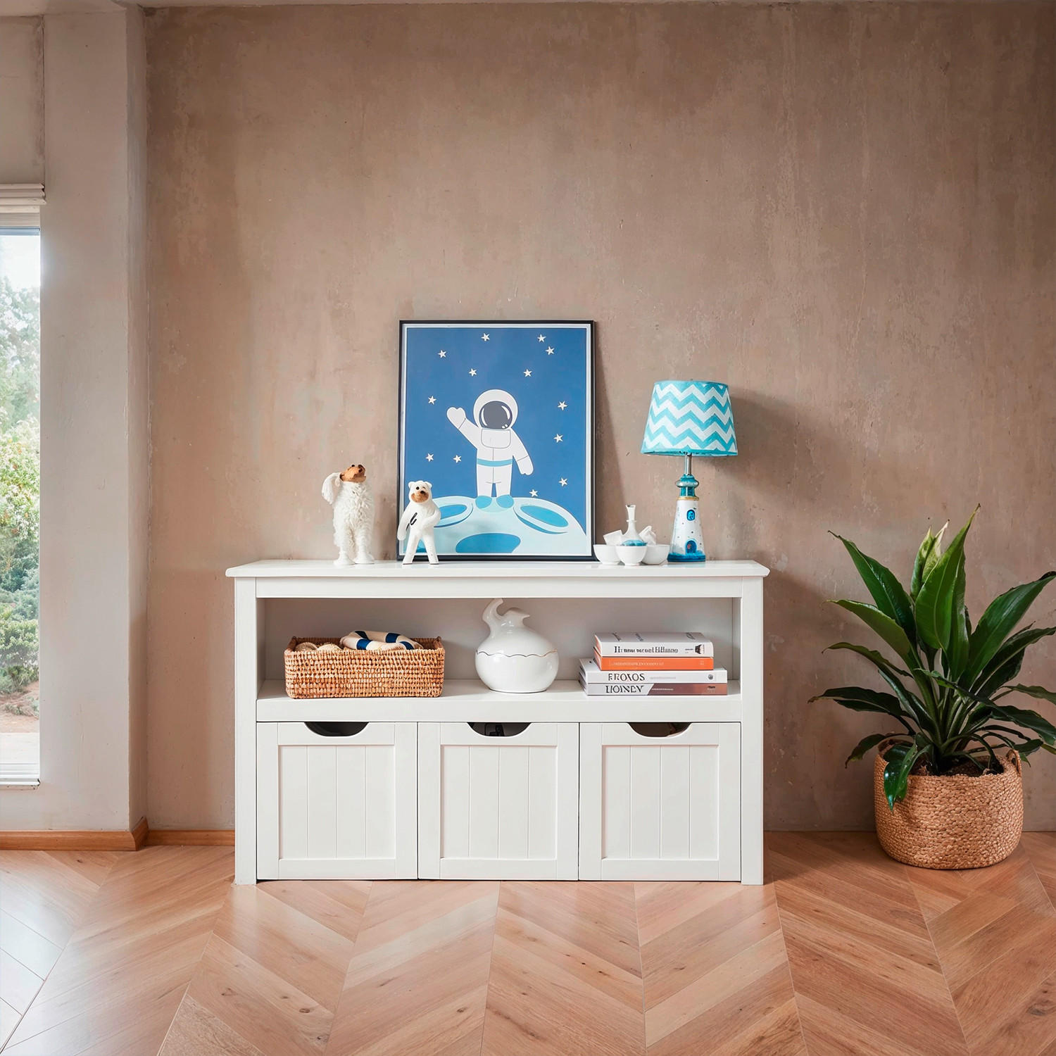 MID.YOU DETSKÝ REGÁL, biela, 102/60/30 cm