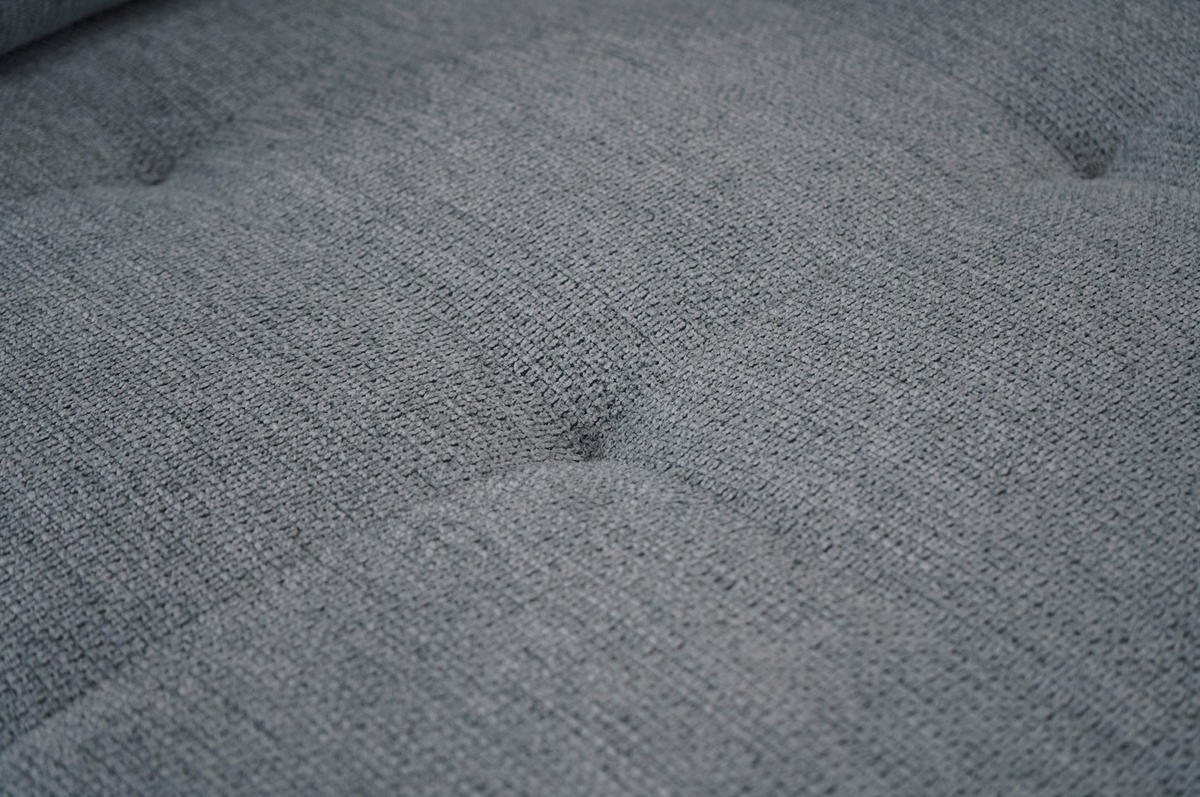 ECKSOFA Grau Mikrofaser, Struktur  - Schwarz/Grau, KONVENTIONELL, Kunststoff/Textil (183/251cm) - MID.YOU