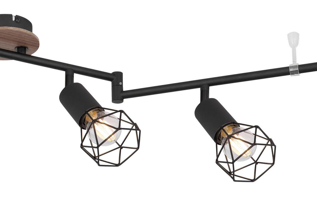 SPOTLIGHT 116/10/24,5 cm   - brun/svart, Basics, metall/trä (116/10/24,5cm) - Globo
