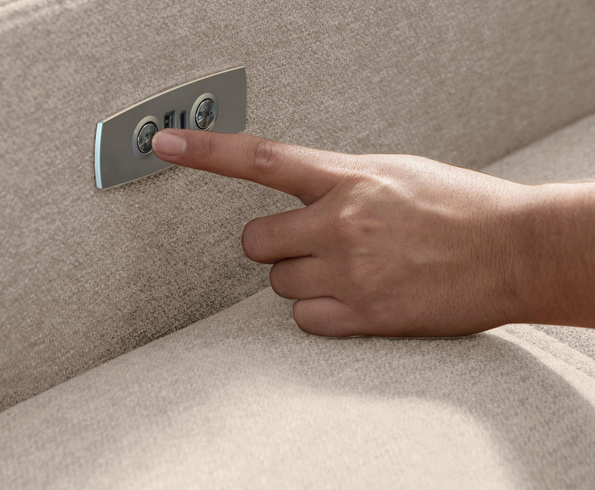 ECKSOFA Mikrofaser Beige  - Beige/Schwarz, Modern, Textil/Metall (292/185cm) - Livetastic