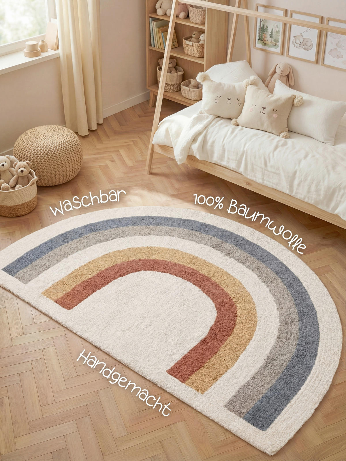 KINDERTEPPICH 140/200 cm Snuggle Petite Melodie  - Rostfarben/Multicolor, Basics, Kunststoff/Textil (140/200cm) - Hanse Home
