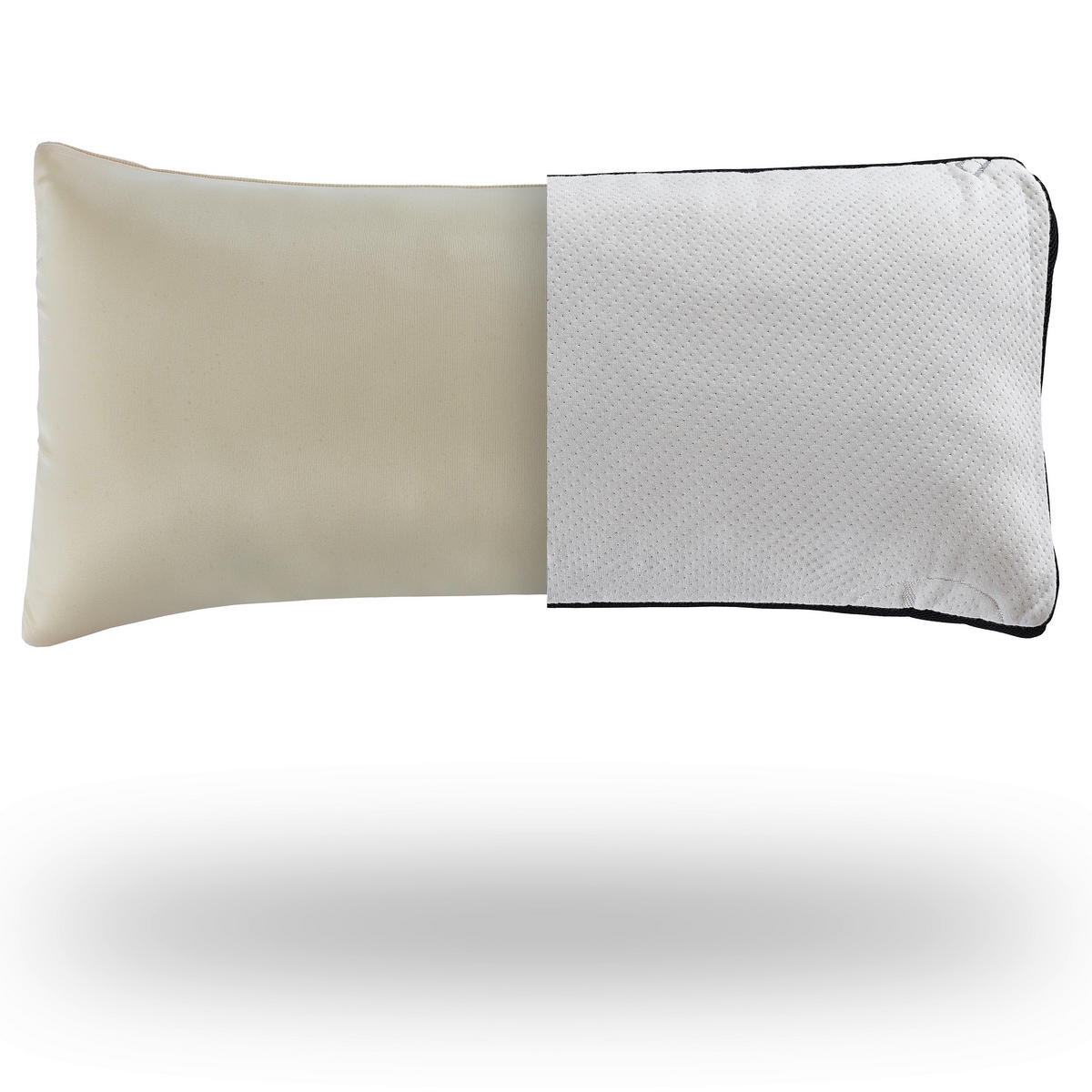 KOPFKISSEN Viskoelastischer Kern  - Weiß, Basics, Textil (80/10/40cm) - Boxxx