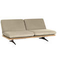 SCHLAFSOFA Palermo in Eichefarben, Beige  - Eichefarben/Beige, Design, Holz/Textil (204/92/90cm) - Dieter Knoll