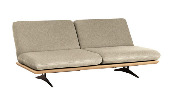 SCHLAFSOFA Palermo in Eichefarben, Beige  - Eichefarben/Beige, Design, Holz/Textil (204/92/90cm) - Dieter Knoll