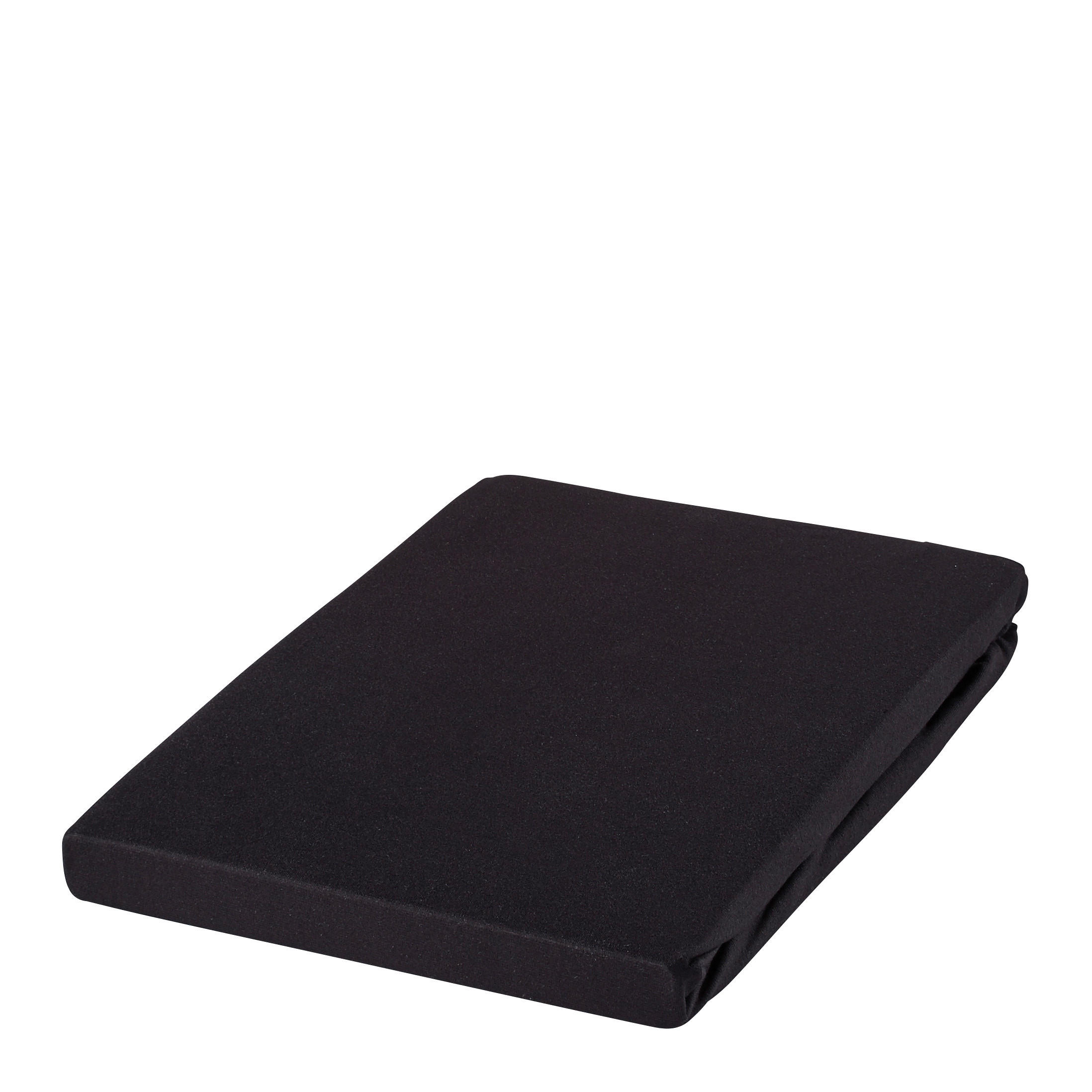 SPANNBETTTUCH Zwirn-Jersey 150/200 cm  - Schwarz, Basics, Textil (150/200cm) - Estella