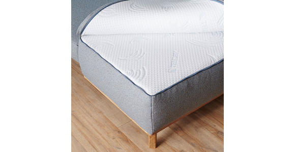 SCHLAFSOFA in Flachgewebe Blau, Braun  - Blau/Naturfarben, KONVENTIONELL, Holz/Textil (203/95/96cm) - Venda