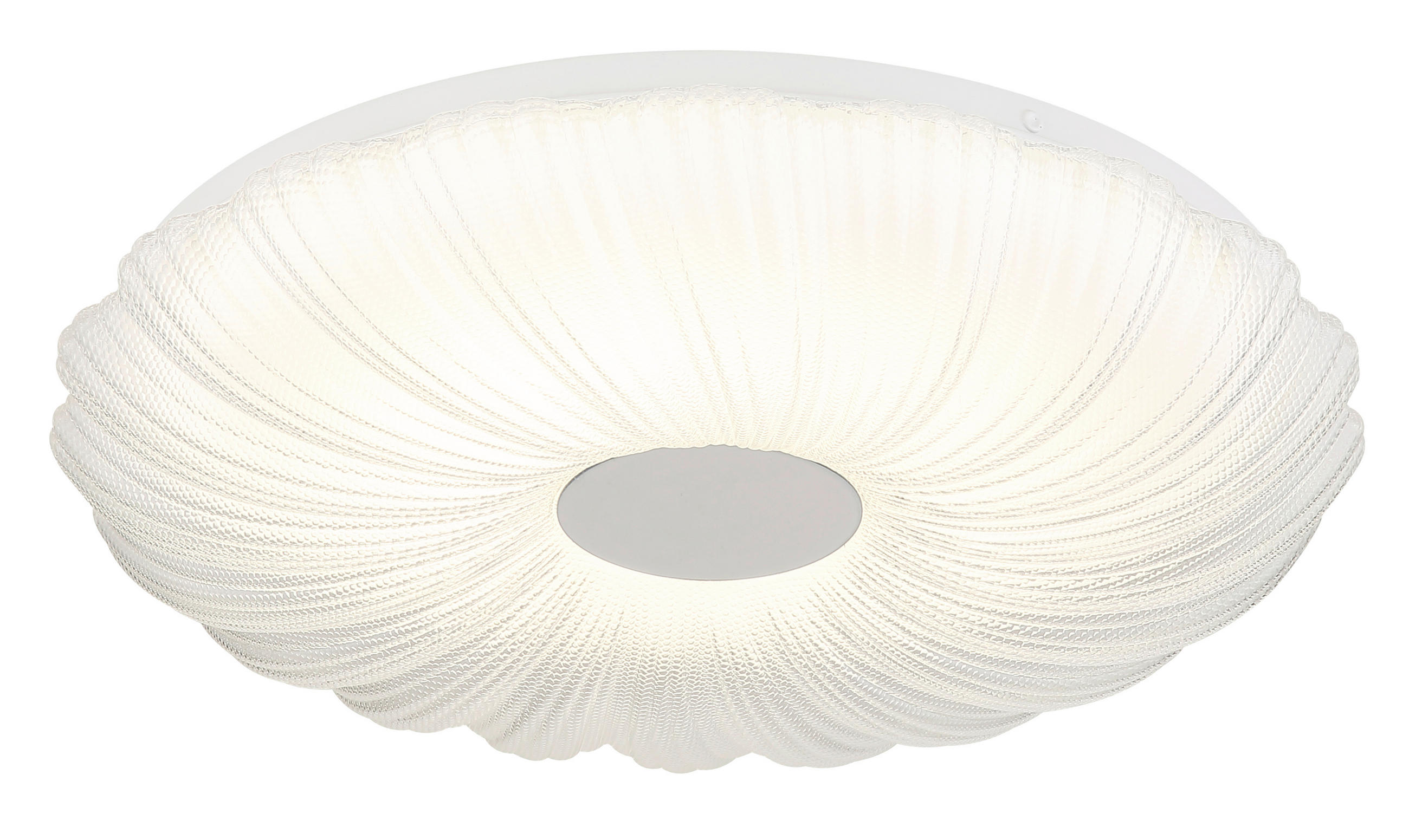 LED-DECKENLEUCHTE 38/7 cm   - Opal/Weiß, KONVENTIONELL, Kunststoff/Metall (38/7cm) - Globo