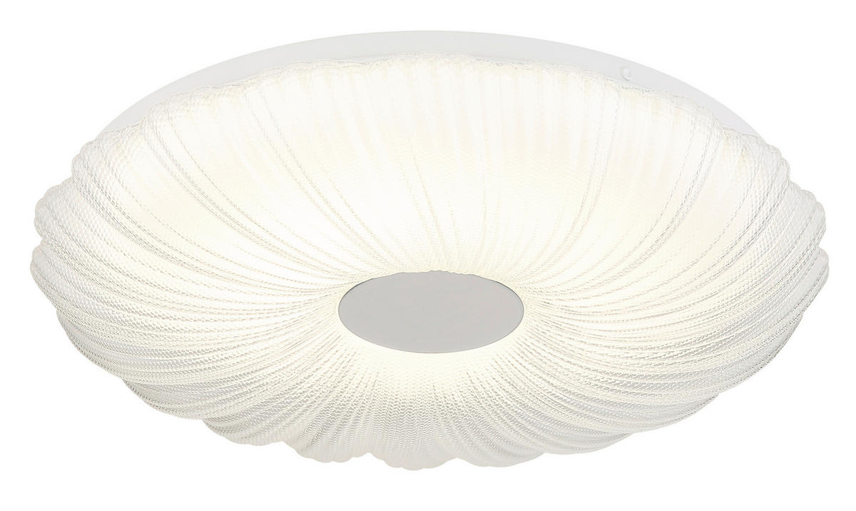 LED-DECKENLEUCHTE 38/7 cm   - Opal/Weiß, KONVENTIONELL, Kunststoff/Metall (38/7cm) - Globo