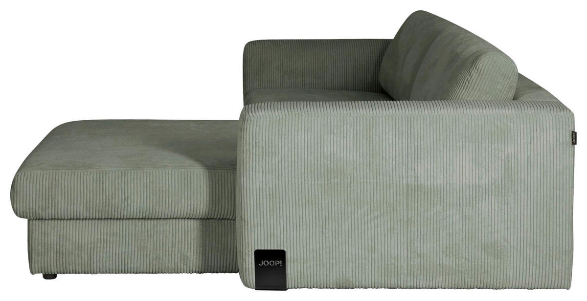 ECKSOFA Cord Grün  - Schwarz/Grün, Konventionell, Kunststoff/Textil (269/192cm) - Joop!