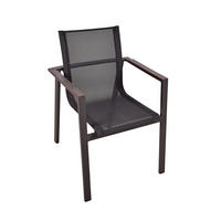 STAPELSTUHL Aluminium Schwarz  - Schwarz, Basics, Kunststoff/Metall (56/85/60cm) - Gardenson