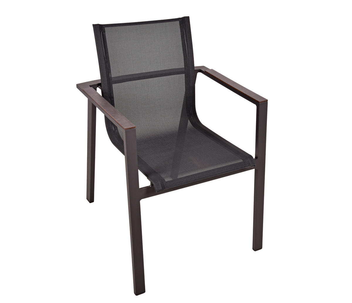 STAPELSTUHL Aluminium Schwarz  - Schwarz, Basics, Kunststoff/Metall (56/85/60cm) - Gardenson