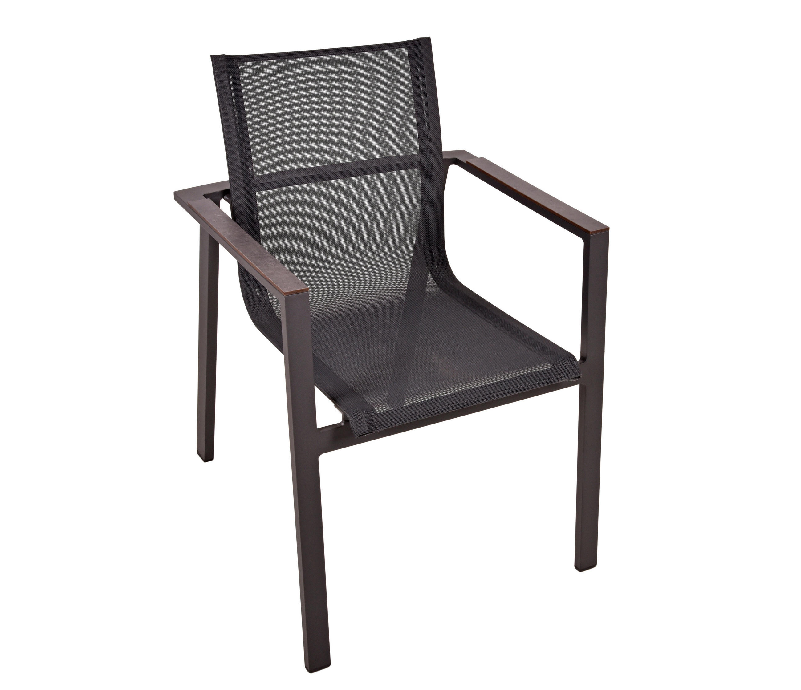 Gardenson Stapelstuhl Schwarz 56x85x60 cm