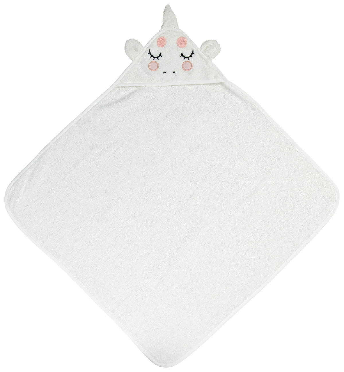  PEŠKIR SA KAPULJAČOM  75/75 cm   bela  - bela, Osnovno, tekstil (75/75cm) - Patinio