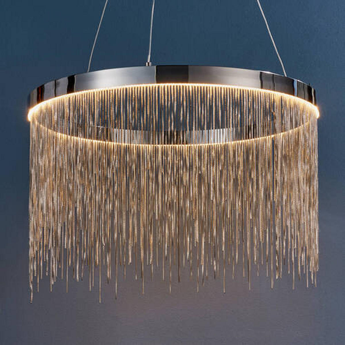 LED-HÄNGELEUCHTE 45/170 cm  - Silberfarben/Messingfarben, Design, Metall (45/170cm) - ENDON