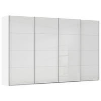 SCHWEBETÜRENSCHRANK 360/236/68 cm 4-türig Weiß  - Alufarben/Weiß, Basics, Glas/Holzwerkstoff (360/236/68cm) - Novel