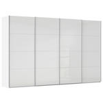 SCHWEBETÜRENSCHRANK 360/236/68 cm 4-türig Weiß, Weiß Hochglanz  - Weiß Hochglanz/Alufarben, Basics, Holzwerkstoff/Metall (360/236/68cm) - Novel