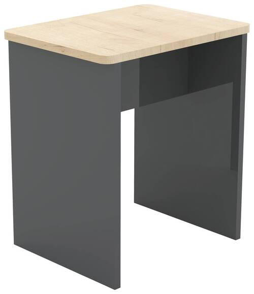 HOCKER Anthrazit - Anthrazit/Weiß, MODERN (40/45/30cm) - MID.YOU