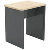 HOCKER in Holzwerkstoff Anthrazit  - Weiss/Anthrazit, Modern, Holzwerkstoff (40/45/30cm) - MID.YOU