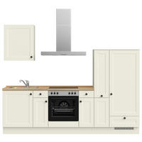 KÜCHENLEERBLOCK 270 cm   in Weiß, Eichefarben  - Eichefarben/Schwarz, MODERN, Holzwerkstoff/Metall (270cm) - Nobilia