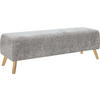 BETTBANK Webstoff Eiche Grau  - Eichefarben/Grau, Design, Holz/Textil (145/45/48cm) - Esposa