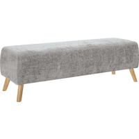 BETTBANK Webstoff Eiche Grau  - Eichefarben/Grau, Design, Holz/Textil (145/45/48cm) - Esposa