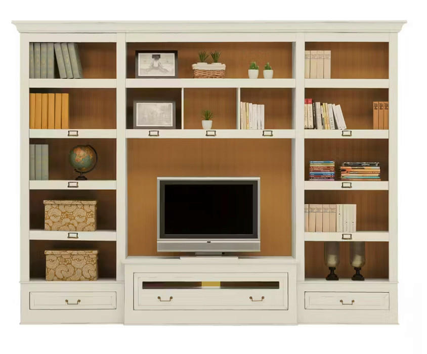 WOHNWAND UrbanClass 2-teilig in Weiß, Currygelb 311/238,5/52-46,5 cm - Currygelb/Bronzefarben, LIFESTYLE, Holz/Metall (311/238,5/52-46,5cm) - Livetastic