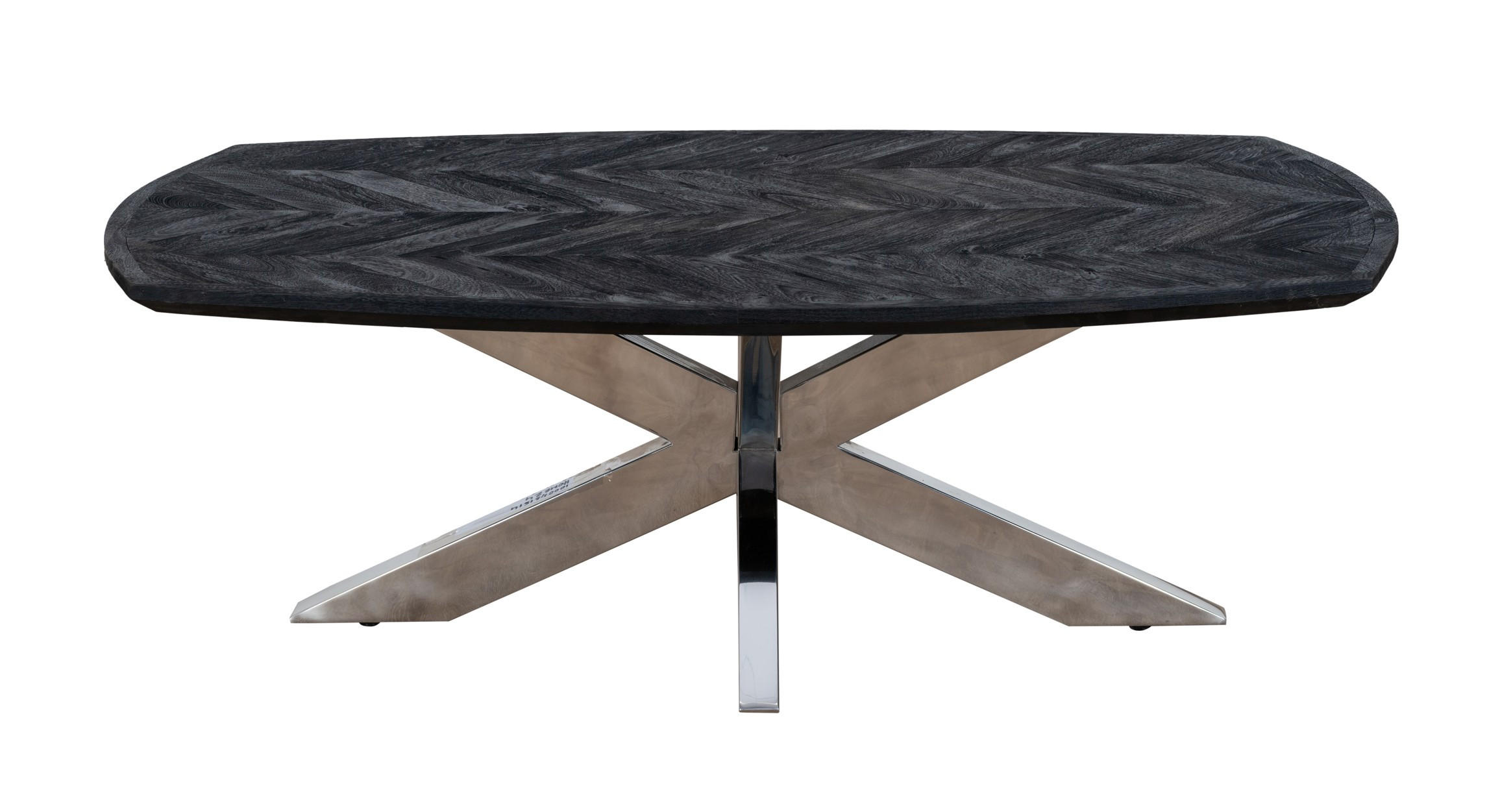 COUCHTISCH Mangoholz teilmassiv 130/45/70 cm rechteckig Schwarz, Edelstahlfarben  - Edelstahlfarben/Schwarz, Design, Holz/Metall (130/45/70cm) - Livetastic