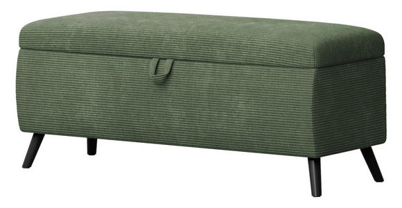 BETTBANK 145/45/50 cm - Schwarz/Grün, Trend, Holz/Textil (145/45/50cm) - Esposa