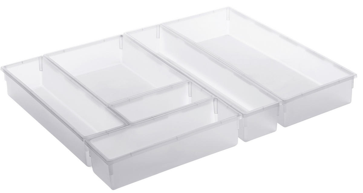 ORGANIZÉR - číra, Basics, plast (38/15/5cm) - Rotho